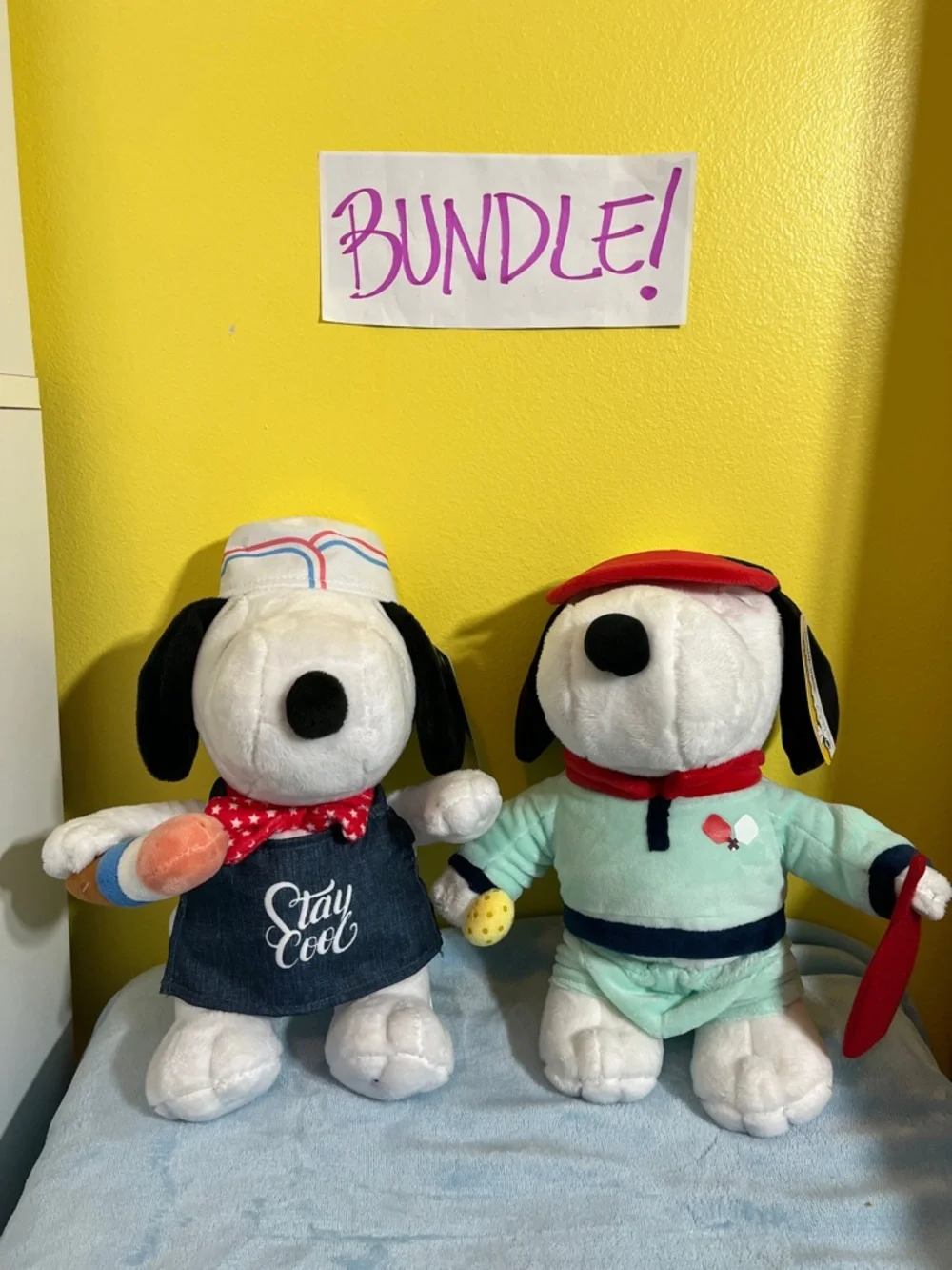 Peanuts Snoopy Ice Cream Plush 11” NWT Stay Cool Summer Toy